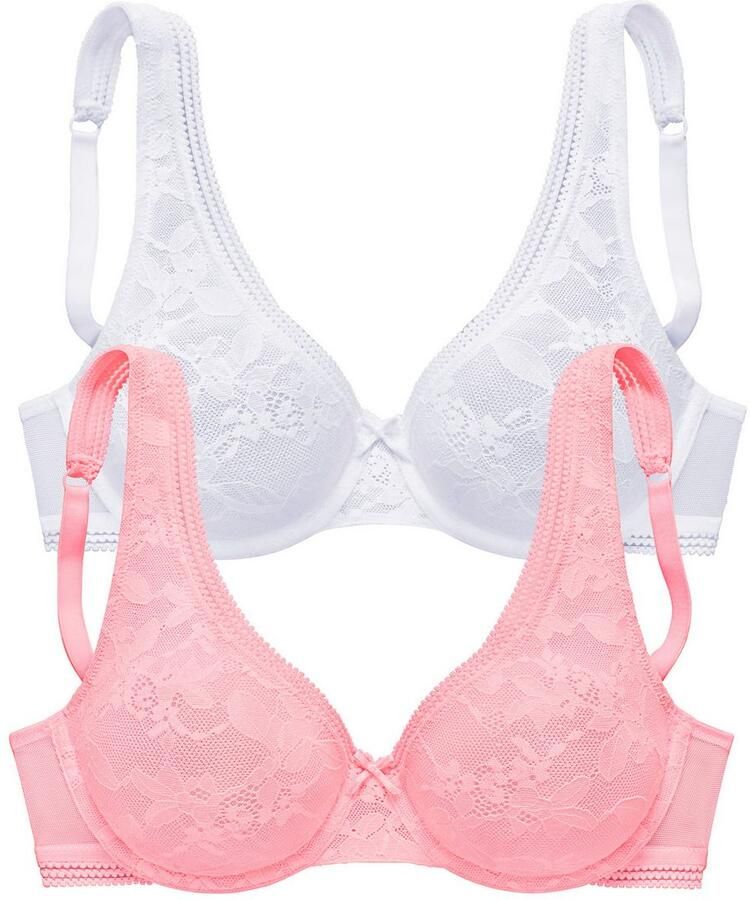 Petite fleur T-shirt-bh met beugel in voordelige dubbele verpakking (Set van 2)