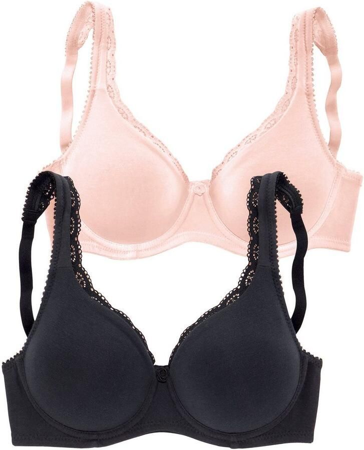 Petite fleur T-shirt-bh met ongevoerde naadloze cups gemaakt van katoen(Set van 2) - Foto 8