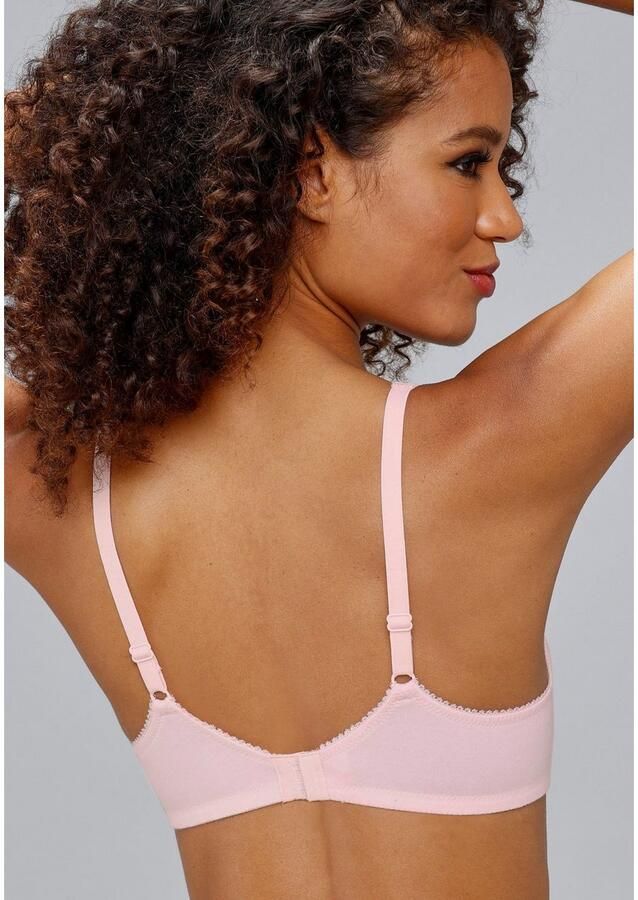 Petite fleur T-shirt-bh met ongevoerde naadloze cups gemaakt van katoen(Set van 2) - Foto 3