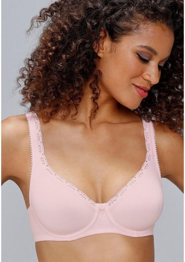 Petite fleur T-shirt-bh met ongevoerde naadloze cups gemaakt van katoen(Set van 2) - Foto 4