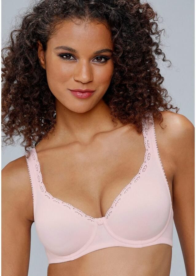 Petite fleur T-shirt-bh met ongevoerde naadloze cups gemaakt van katoen(Set van 2) - Foto 5