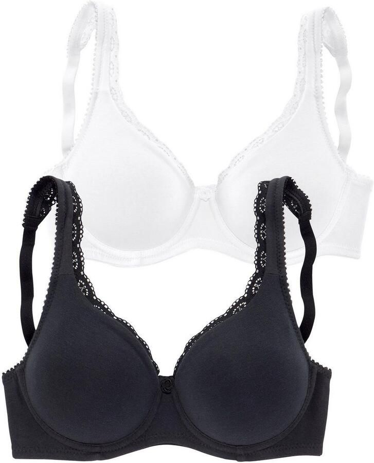 Petite fleur T-shirt-bh met ongevoerde naadloze cups gemaakt van katoen(Set van 2) - Foto 9