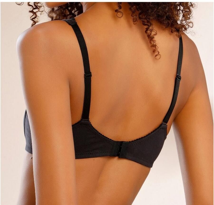 Petite fleur T-shirt-bh met ongevoerde naadloze cups gemaakt van katoen(Set van 2)