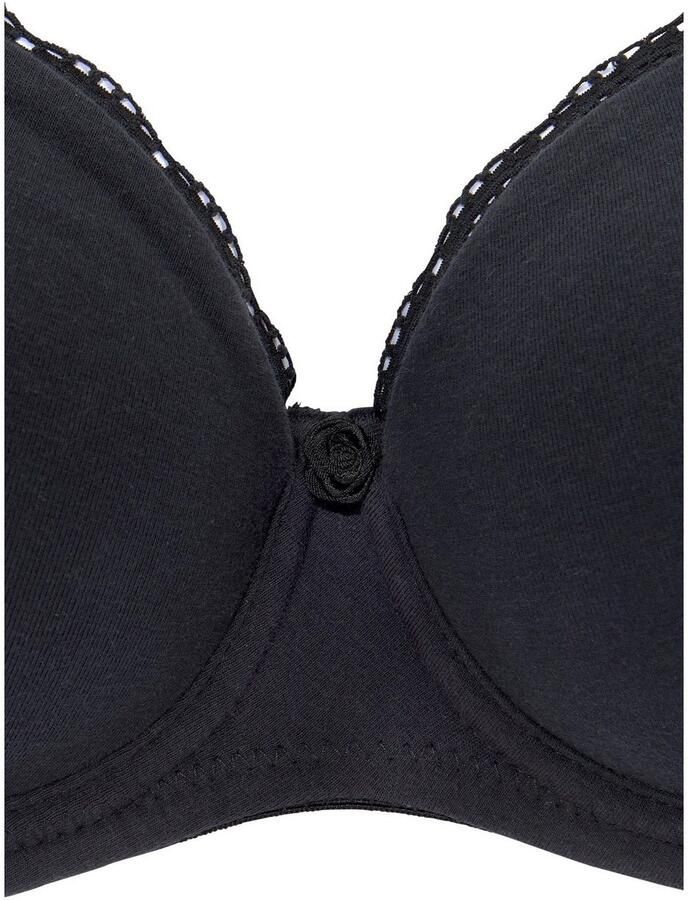 Petite fleur T-shirt-bh met ongevoerde naadloze cups gemaakt van katoen(Set van 2) - Foto 3