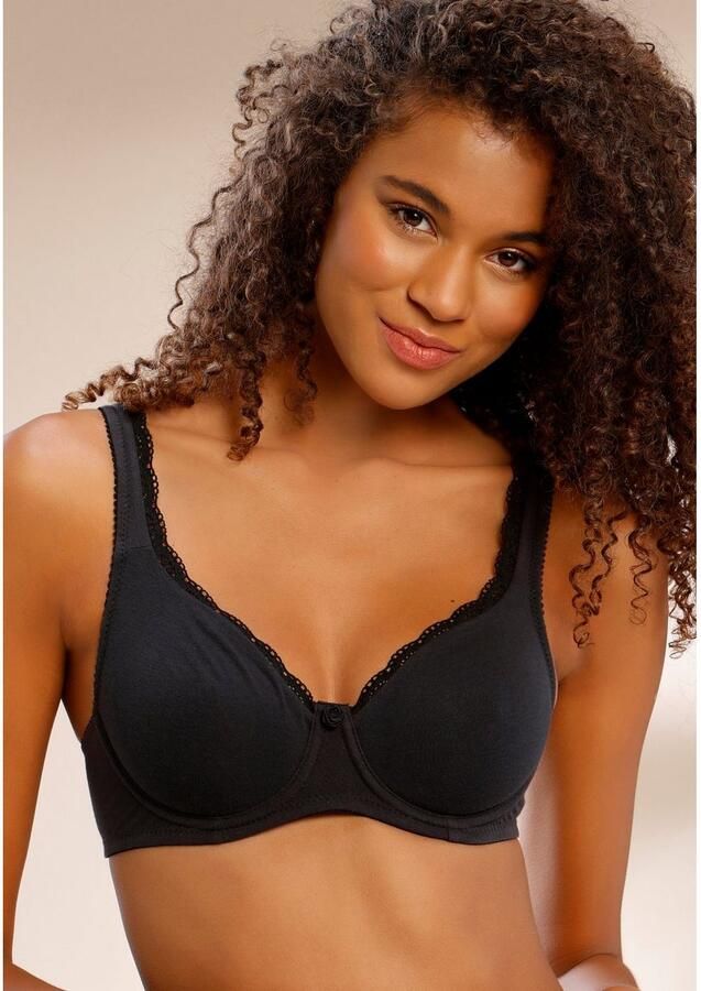 Petite fleur T-shirt-bh met ongevoerde naadloze cups gemaakt van katoen(Set van 2) - Foto 6