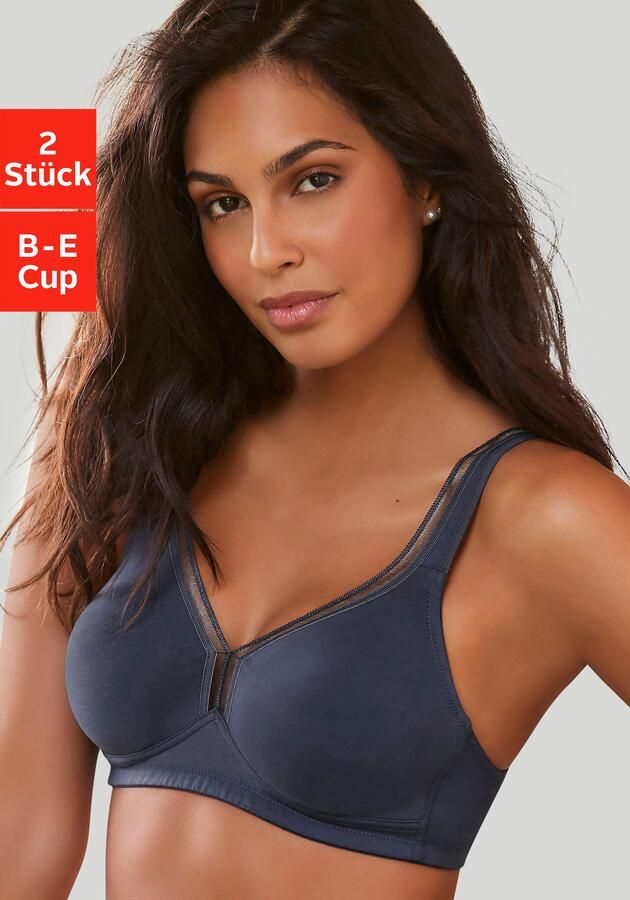 Petite fleur T-shirt-bh zonder beugels van katoen basic dessous (Set van 2) - Foto 8