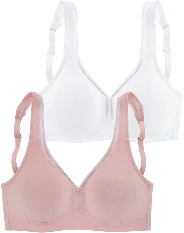 Petite fleur T-shirt-bh zonder beugels van katoen basic dessous (Set van 2) - Foto 6