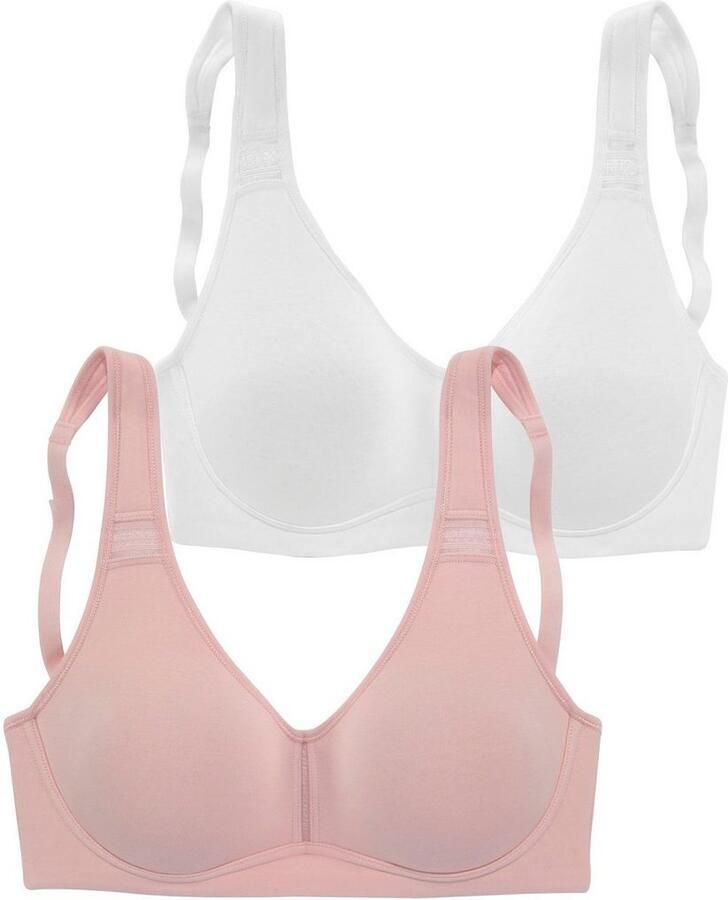 Petite fleur T-shirt-bh zonder beugels van katoen (Set van 2) - Foto 6