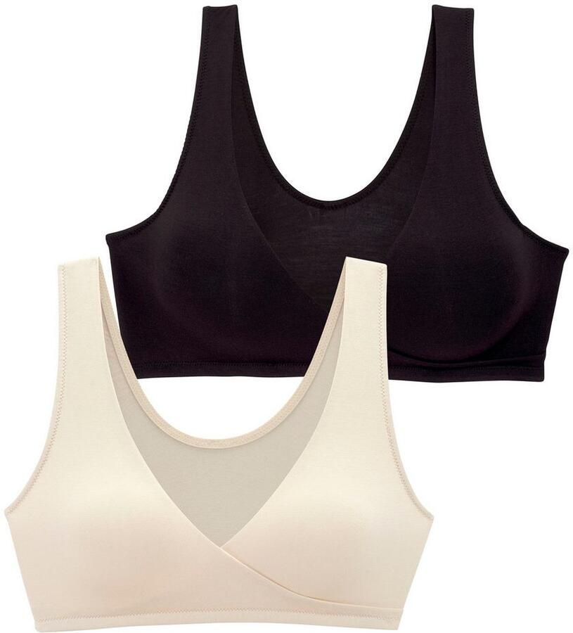 Petite fleur Voedings-bh zonder beugels in comfortabel wikkelmodel (Set van 2) - Foto 5