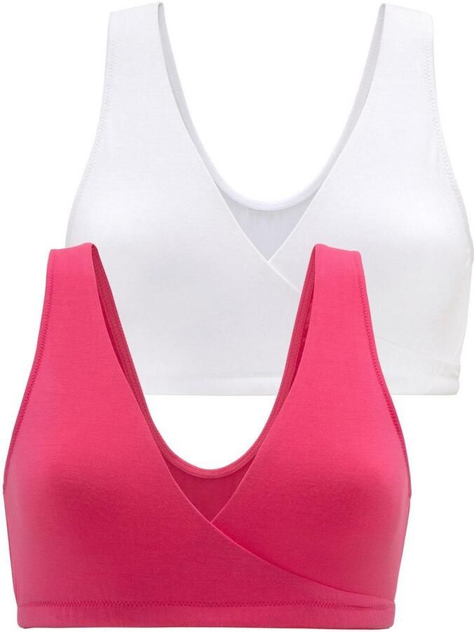 Petite fleur Voedings-bh zonder beugels in comfortabel wikkelmodel (Set van 2) - Foto 7