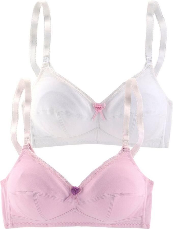 Petite fleur Voedings-bh zonder beugels met aan te haken clips (Set van 2) - Foto 3