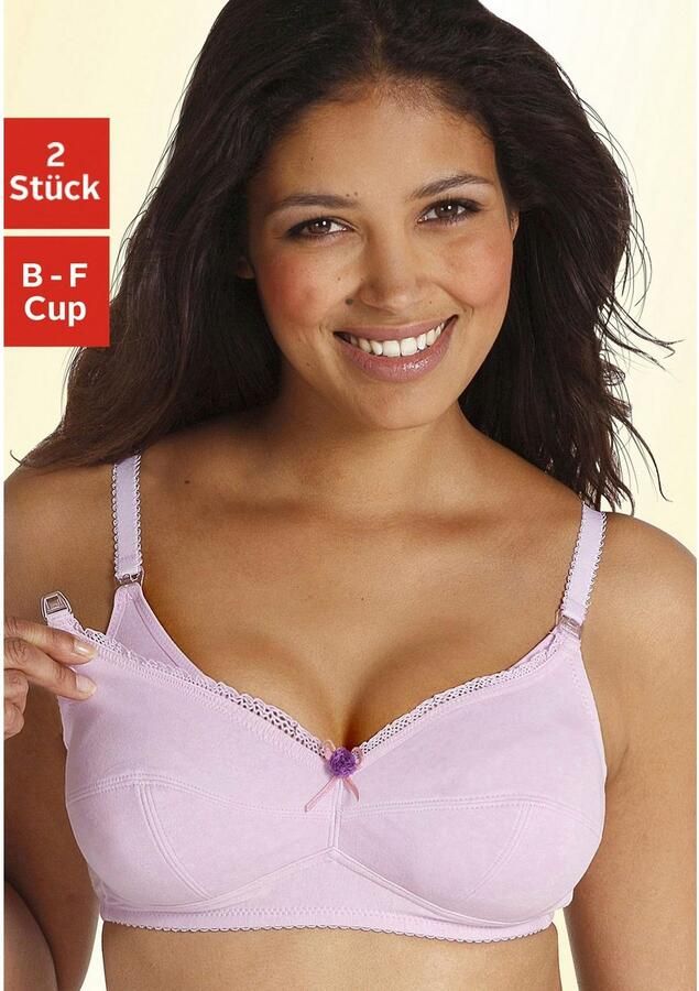 Petite fleur Voedings-bh zonder beugels met aan te haken clips (Set van 2) - Foto 2