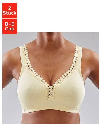 Petite fleur Soft-bh zonder beugels met decoratieve sierrand basic dessous (Set van 2)