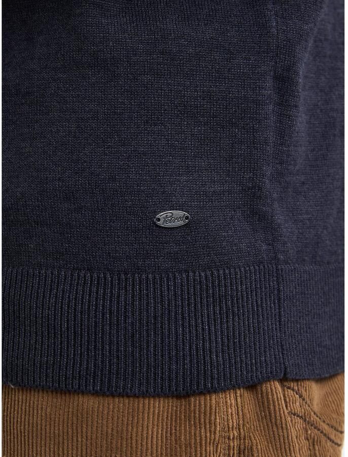 Petrol Industries Coltrui Men Knitwear Collar Basi Onderhoudsvriendelijke materiaalmix met katoenpercentage - Foto 2