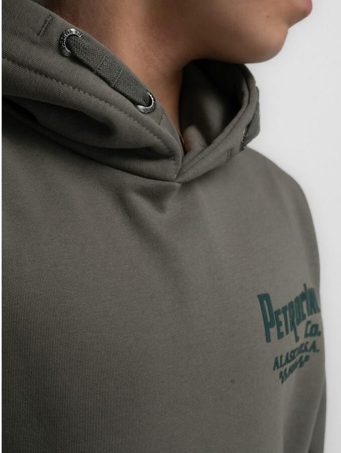 Petrol Industries hoodie groen Trui Jongens Sweat Capuchon Printopdruk 116 - Foto 2