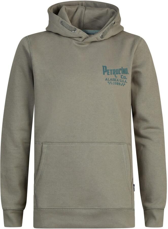 Petrol Industries hoodie groen Trui Jongens Sweat Capuchon Printopdruk 116 - Foto 8