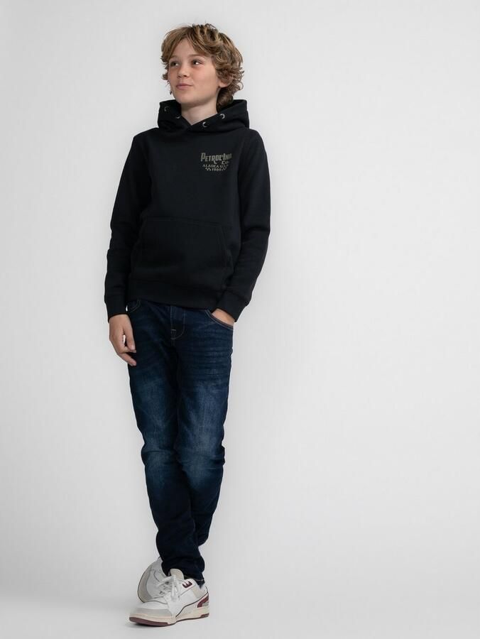 Petrol Industries hoodie zwart Trui Jongens Sweat Capuchon Printopdruk 116 - Foto 6