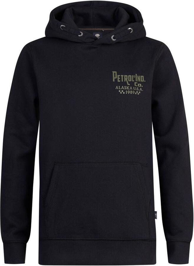 Petrol Industries hoodie zwart Trui Jongens Sweat Capuchon Printopdruk 116 - Foto 8