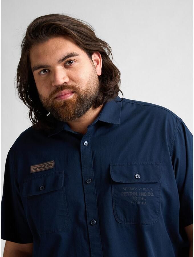 Petrol Industries Overhemd met korte mouwen met borduursels - Foto 4