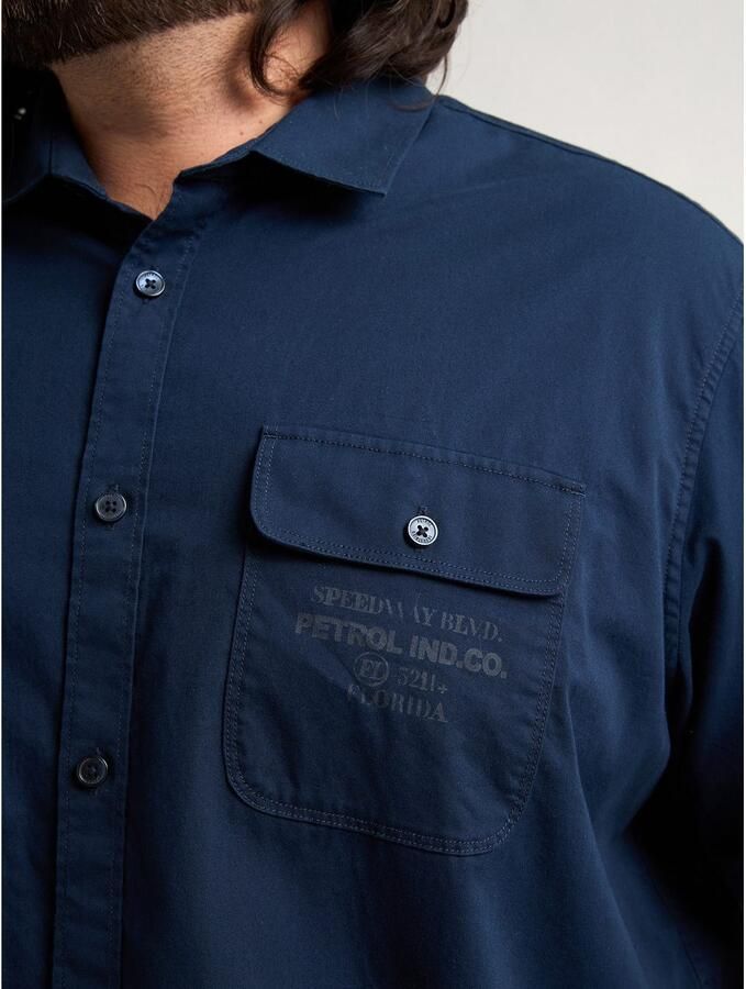Petrol Industries Overhemd met korte mouwen met borduursels - Foto 5