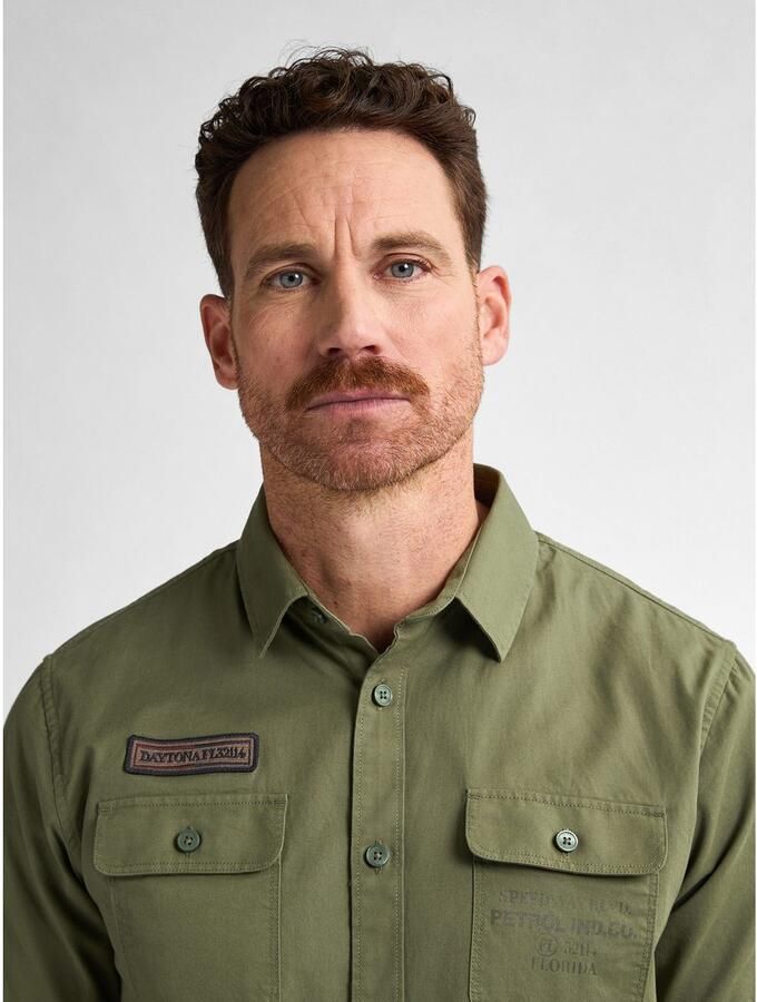 Petrol Industries Overhemd met korte mouwen met borduursels - Foto 5