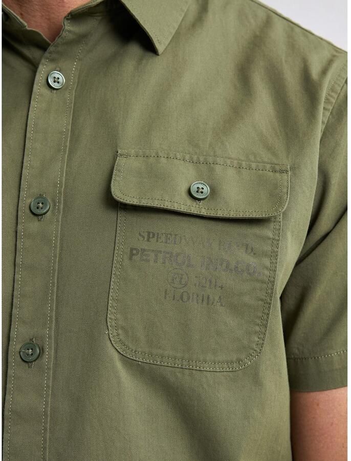 Petrol Industries Overhemd met korte mouwen met borduursels - Foto 3