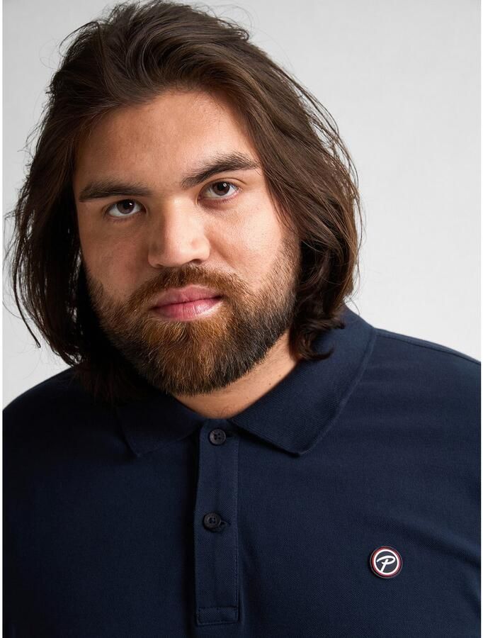 Petrol industries Plus Size regular polo donkerblauw - Foto 3