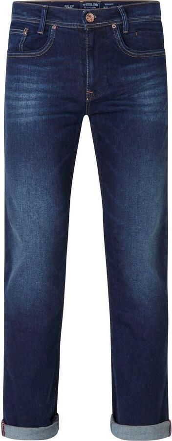 Petrol Industries regular fit jeans RILEY met riem dark used - Foto 5