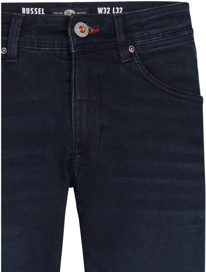 Petrol Industries regular tapered fit jeans RUSSEL met riem dark faded - Foto 3