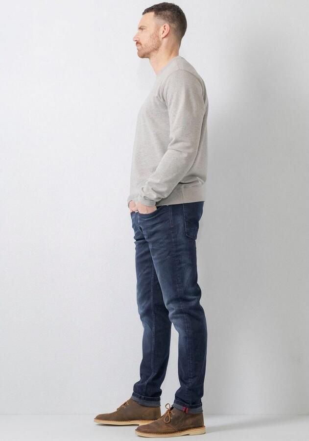 Petrol Industries regular tapered fit jeans RUSSEL met riem dark faded - Foto 7