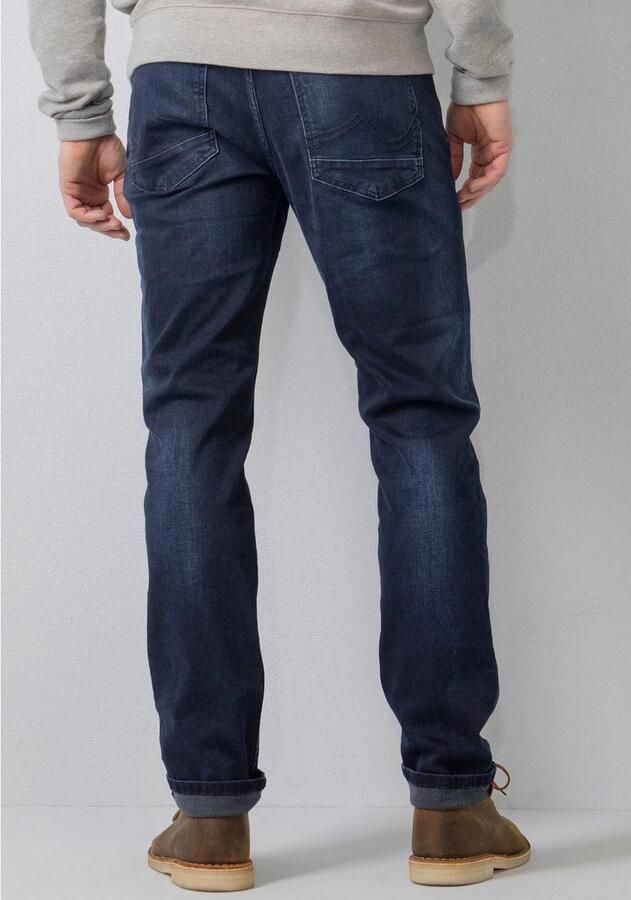 Petrol Industries regular tapered fit jeans RUSSEL met riem dark faded - Foto 8