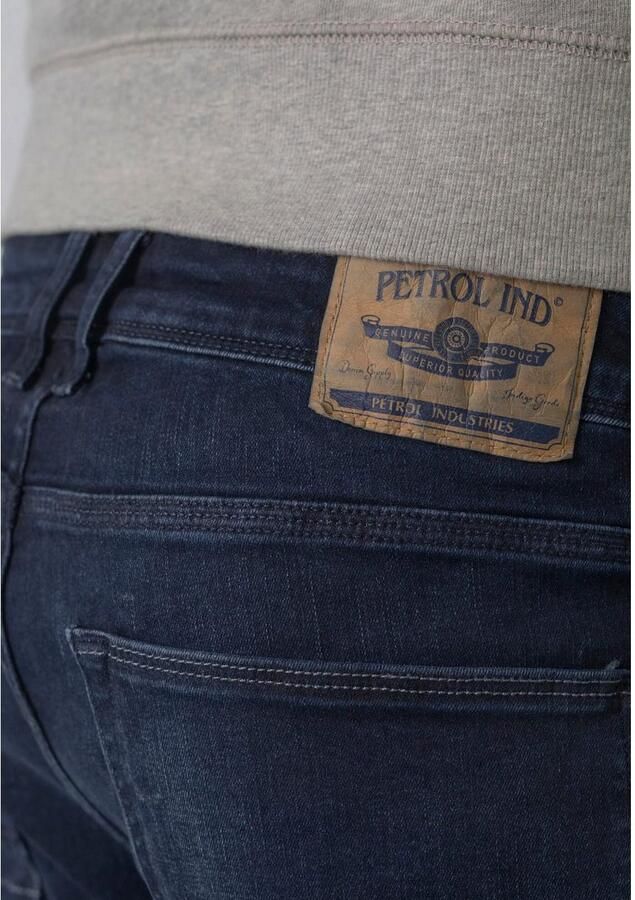 Petrol Industries regular tapered fit jeans RUSSEL met riem dark faded - Foto 6