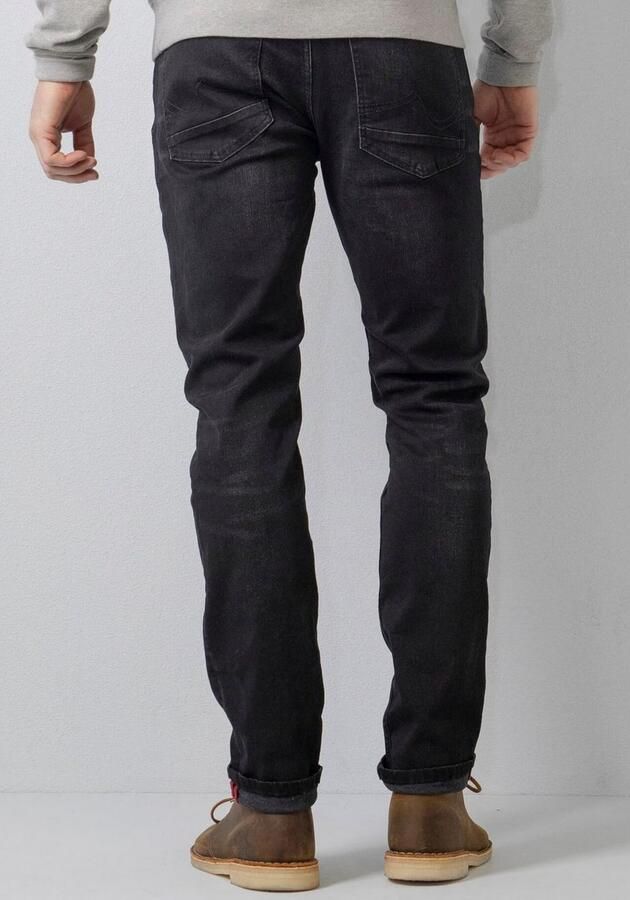 Petrol Industries regular tapered fit jeans RUSSEL met riem black stone - Foto 4
