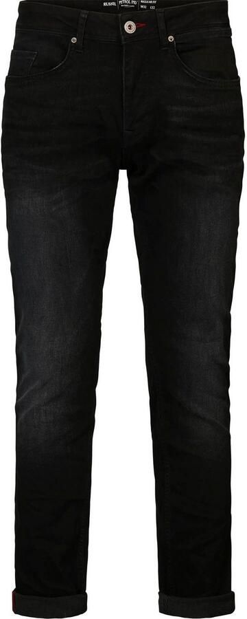 Petrol Industries regular tapered fit jeans RUSSEL met riem black stone - Foto 5