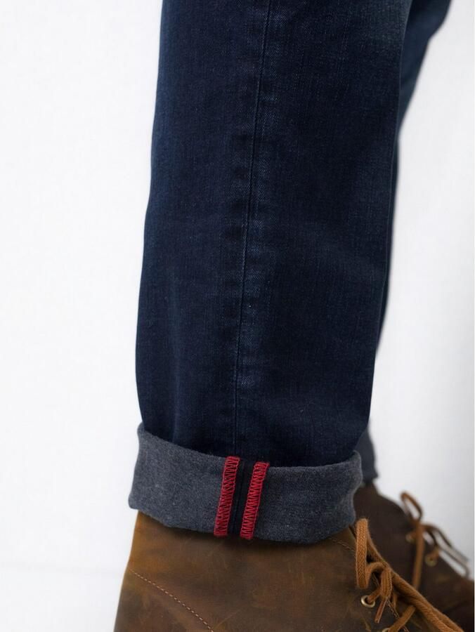 Petrol Industries regular tapered fit jeans RUSSEL met riem dark faded - Foto 5
