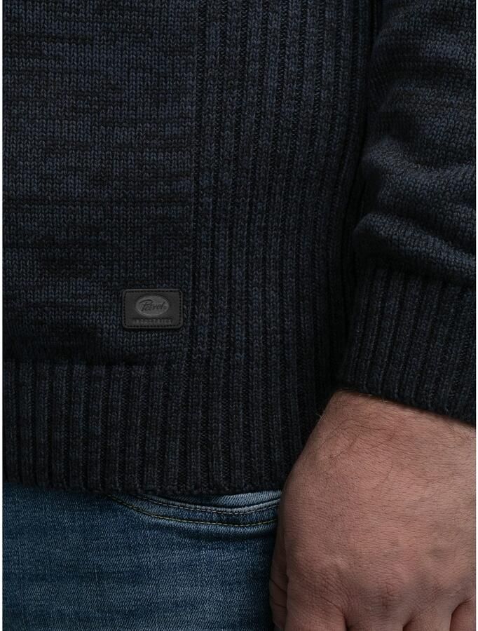 Petrol industries Plus Size gebreide trui donkerblauw - Foto 2