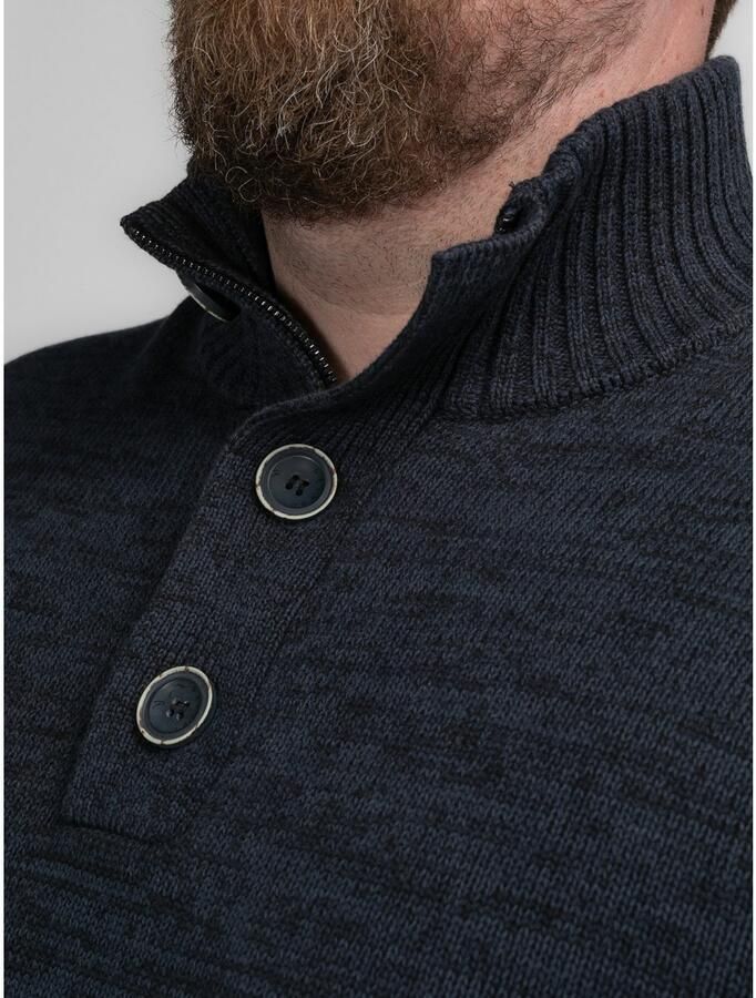 Petrol industries Plus Size gebreide trui donkerblauw - Foto 3