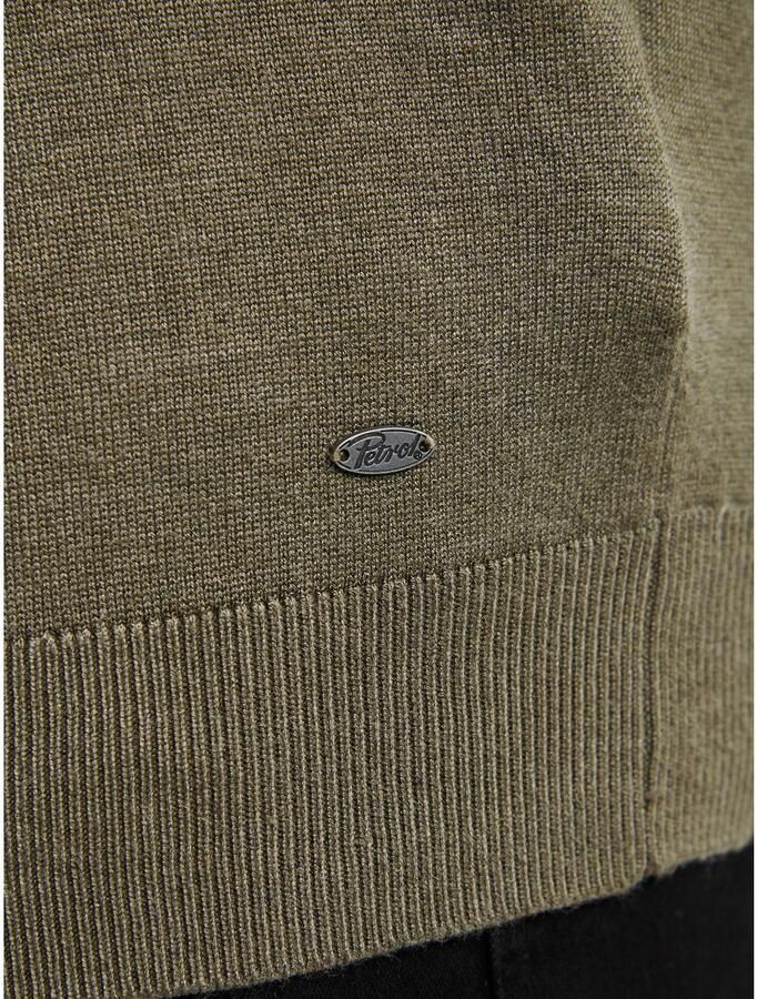 Petrol Industries Schipperstrui met ribboorden - Foto 4