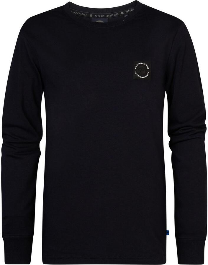 Petrol Industries Shirt met lange mouwen met reliëf op de borst