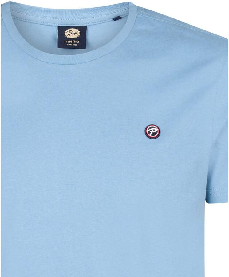 Petrol Industries Shirt met ronde hals met geborduurd logo