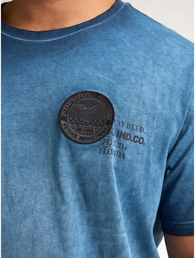 Petrol Industries Shirt met ronde hals met geborduurd logo - Foto 3