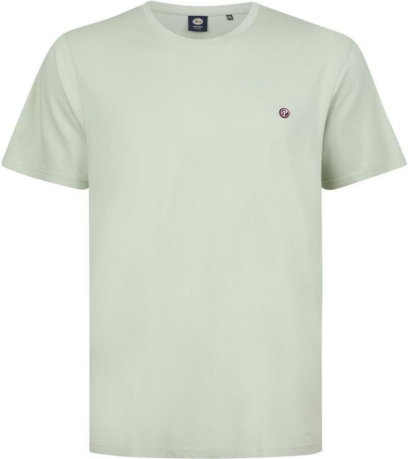 Petrol Industries Shirt met ronde hals met geborduurd logo