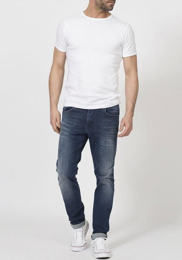 Petrol Industries slim fit jeans SEAHAM met riem cloudy sky - Foto 5