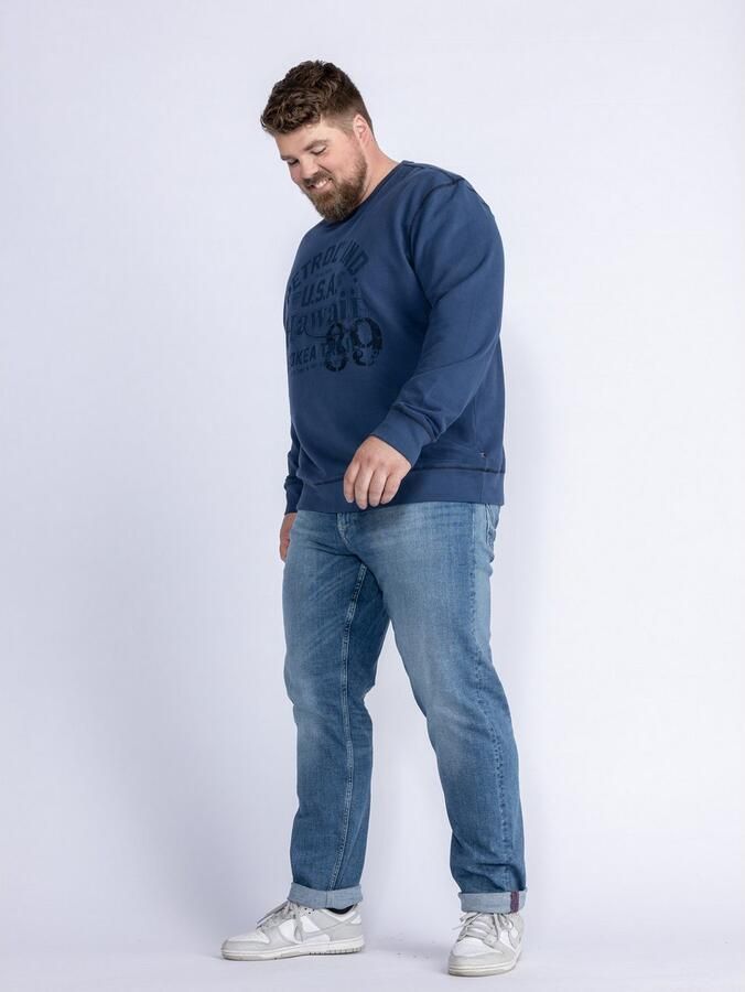 Petrol industries Plus Size sweater met printopdruk petrol blue - Foto 4