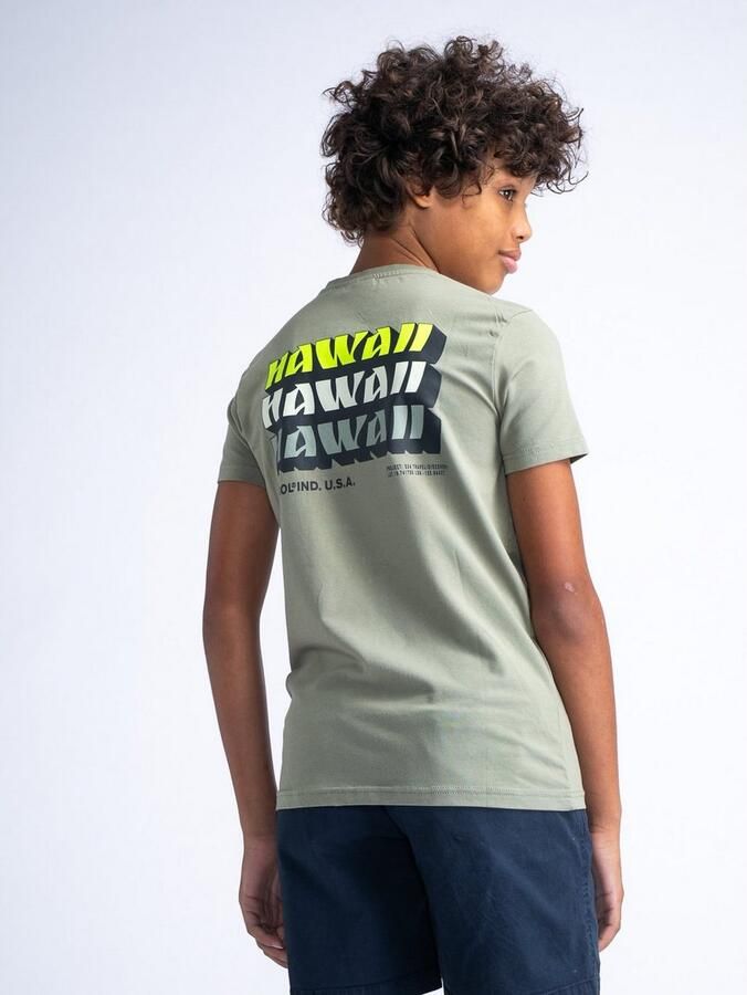 Petrol Industries T-shirt kaki Groen Jongens Katoen Ronde hals Effen 116 - Foto 5