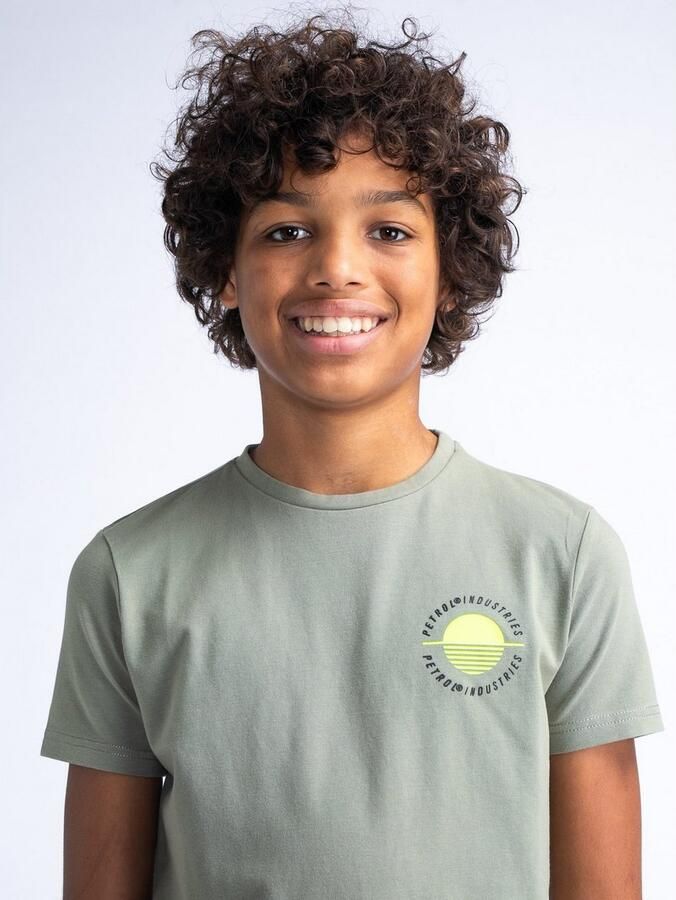 Petrol Industries T-shirt kaki Groen Jongens Katoen Ronde hals Effen 116 - Foto 6