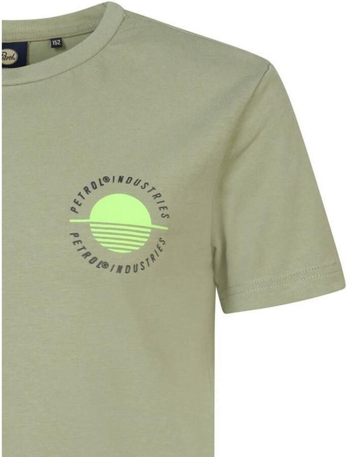 Petrol Industries T-shirt kaki Groen Jongens Katoen Ronde hals Effen 116 - Foto 2