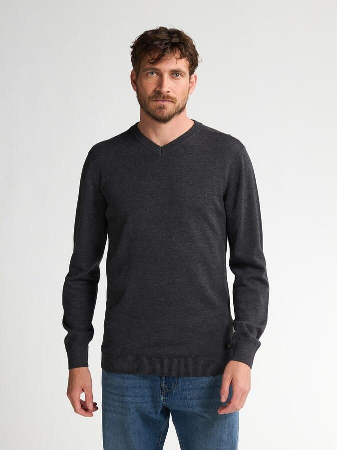 Petrol Industries Trui met V-hals V-Neck Basi Materiaalmix met katoenpercentage - Foto 9