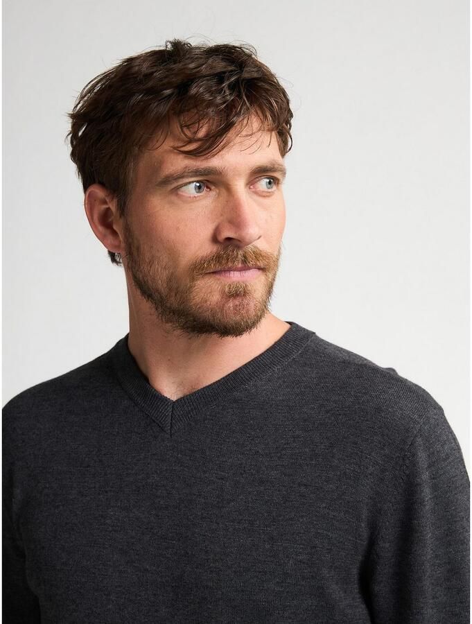 Petrol Industries Trui met V-hals V-Neck Basi Materiaalmix met katoenpercentage - Foto 5