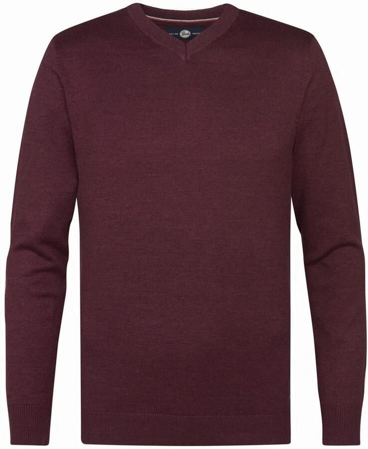 Petrol Industries Trui met V-hals V-Neck Basi Materiaalmix met katoenpercentage